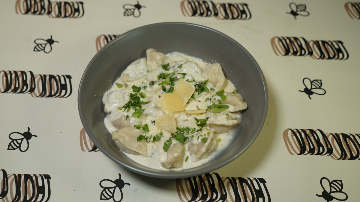Dumplings in Mushroom-XO Sauce